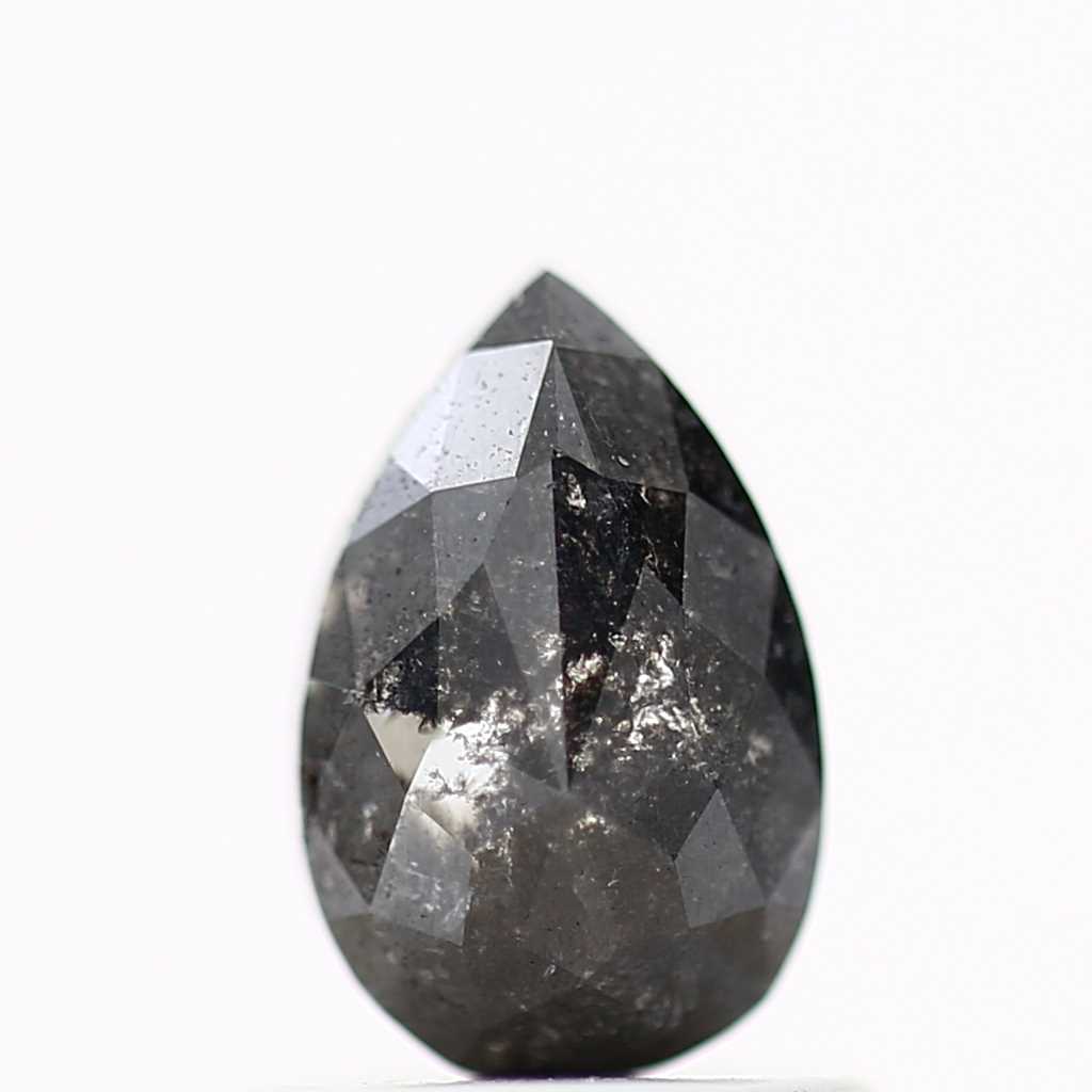 Salt and Pepper Diamond Fancy Gray Color 1.00 CT 7.30 x 4.74 x 3.30 MM Pear Cut Diamond! Natural Loose Diamond ! Christmas Gift for Her